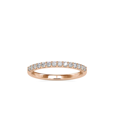 0.26Ct Pave Half Eternity Lab-Grown Diamond Gold Ring