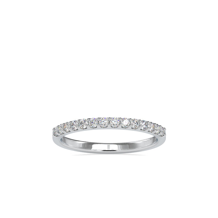 0.26Ct Pave Half Eternity Lab-Grown Diamond Gold Ring