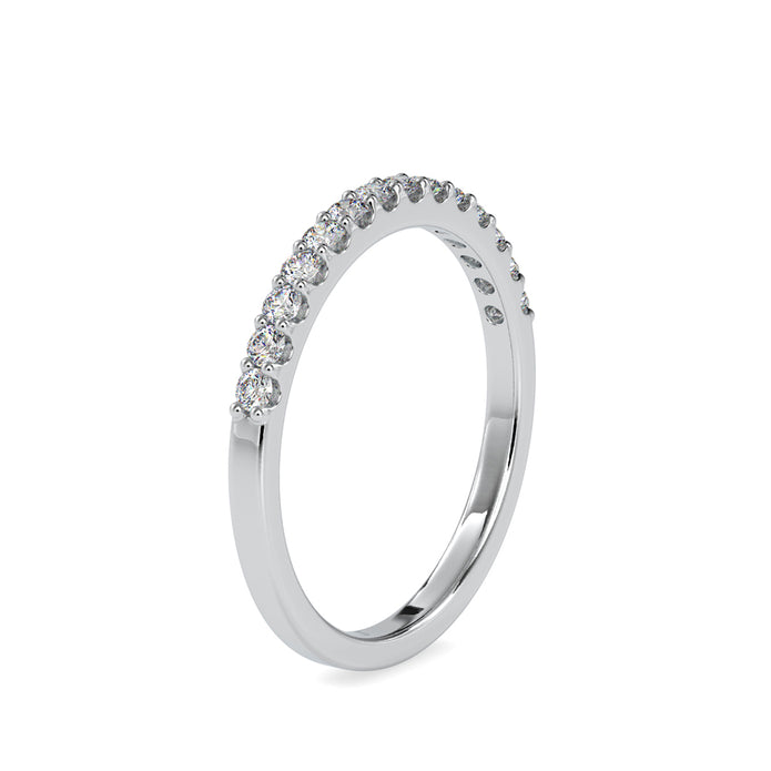 0.26Ct Pave Half Eternity Lab-Grown Diamond Gold Ring