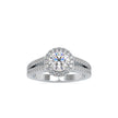 1.64Ct Round Cut Halo Lab-Grown Diamond Gold Ring
