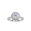 1.97Ct Round Cut Halo Lab-Grown Diamond Gold Ring