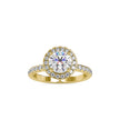 1.97Ct Round Cut Halo Lab-Grown Diamond Gold Ring