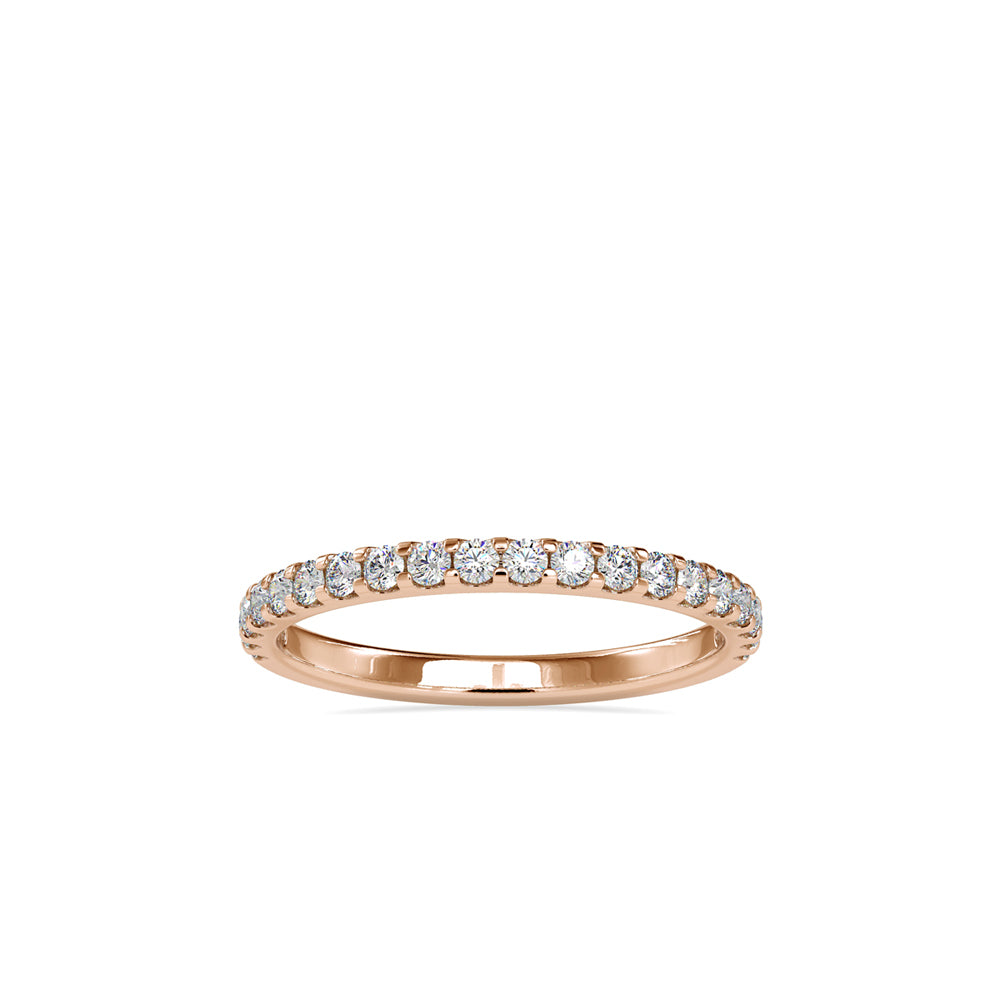0.40Ct Pave Half Eternity Lab-Grown Diamond Gold Ring