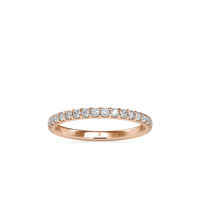 0.40Ct Pave Half Eternity Lab-Grown Diamond Gold Ring