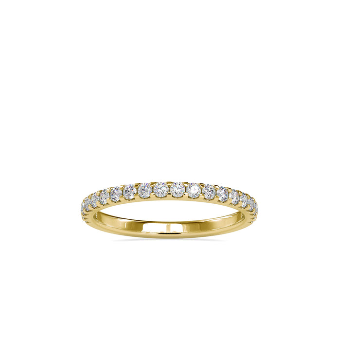 0.40Ct Pave Half Eternity Lab-Grown Diamond Gold Ring