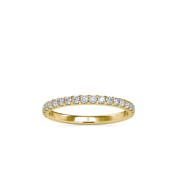 0.40Ct Pave Half Eternity Lab-Grown Diamond Gold Ring