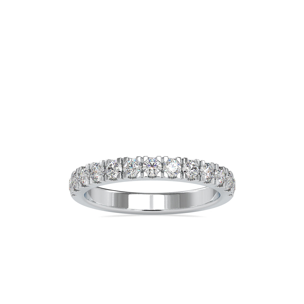 0.67Ct Pave Half Eternity Lab-Grown Diamond Gold Ring