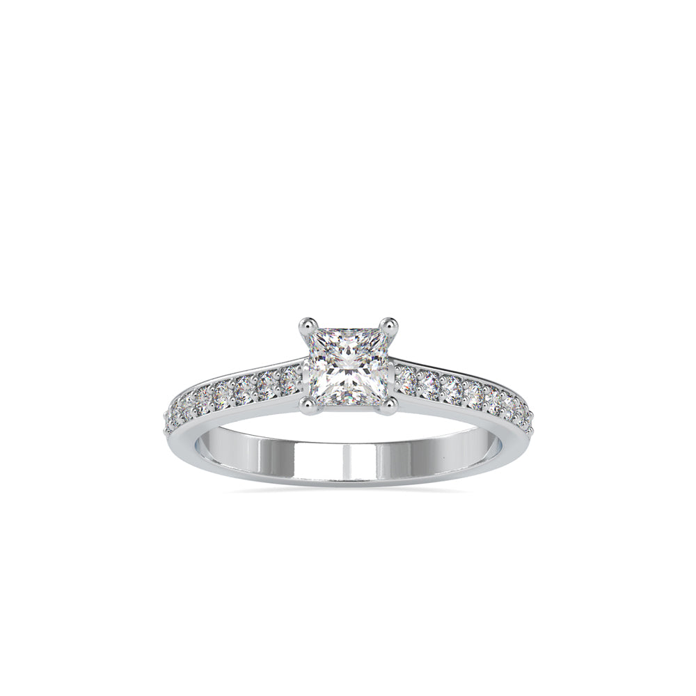 0.75Ct Princess Prong Lab-Grown Diamond Gold Ring