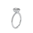 0.78Ct Oval Halo Lab-Grown Diamond Gold Ring