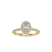 0.78Ct Oval Halo Lab-Grown Diamond Gold Ring