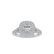 1.55Ct Cushion Double Halo Lab-Grown Diamond Gold Ring