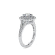1.55Ct Cushion Double Halo Lab-Grown Diamond Gold Ring