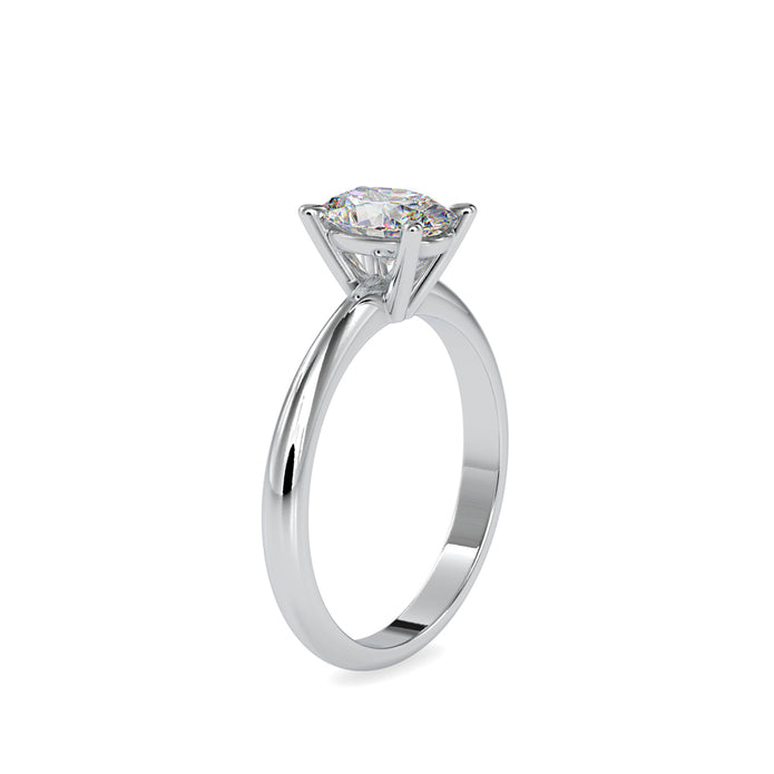 1.01Ct Oval Solitaire Lab-Grown Diamond Gold Ring