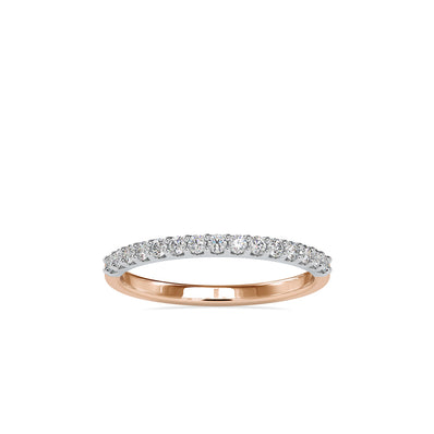 0.28Ct Pave Half Eternity Lab-Grown Diamond Gold Ring