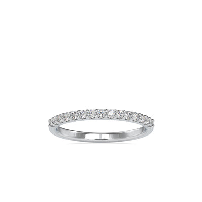 0.28Ct Pave Half Eternity Lab-Grown Diamond Gold Ring