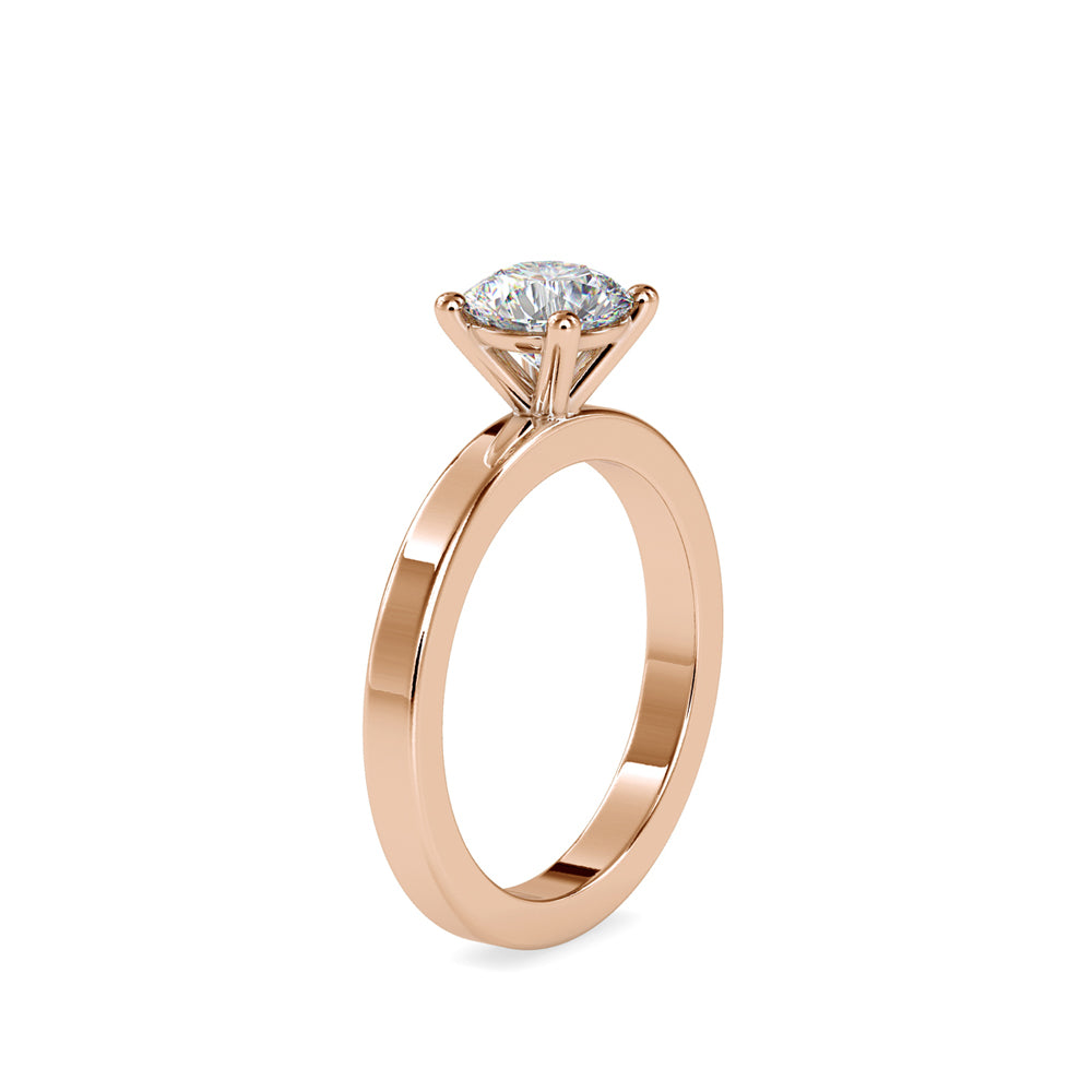 1.15Ct Round Prong Lab-Grown Diamond Gold Ring