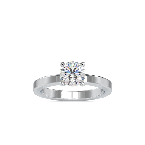 1.15Ct Round Prong Lab-Grown Diamond Gold Ring