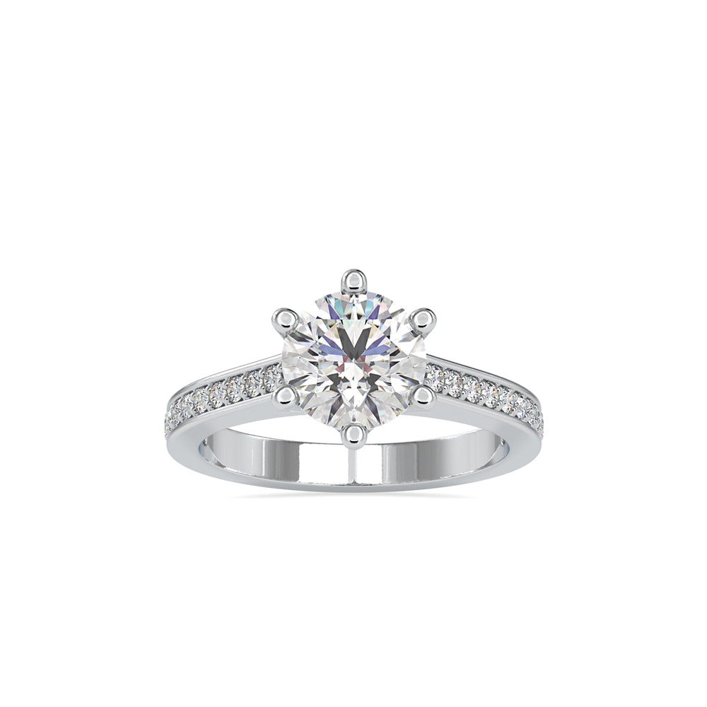 2.05Ct Round Prong Lab-Grown Diamond Gold Ring