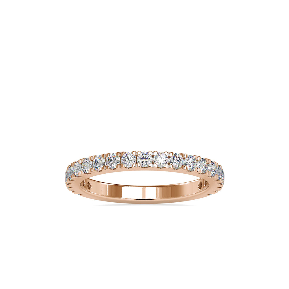 0.63Ct Prong Half Eternity Lab-Grown Diamond Gold Ring