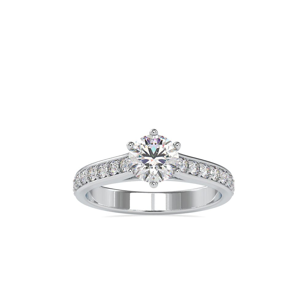 1.26Ct Round Solitaire Lab-Grown Diamond Gold Ring