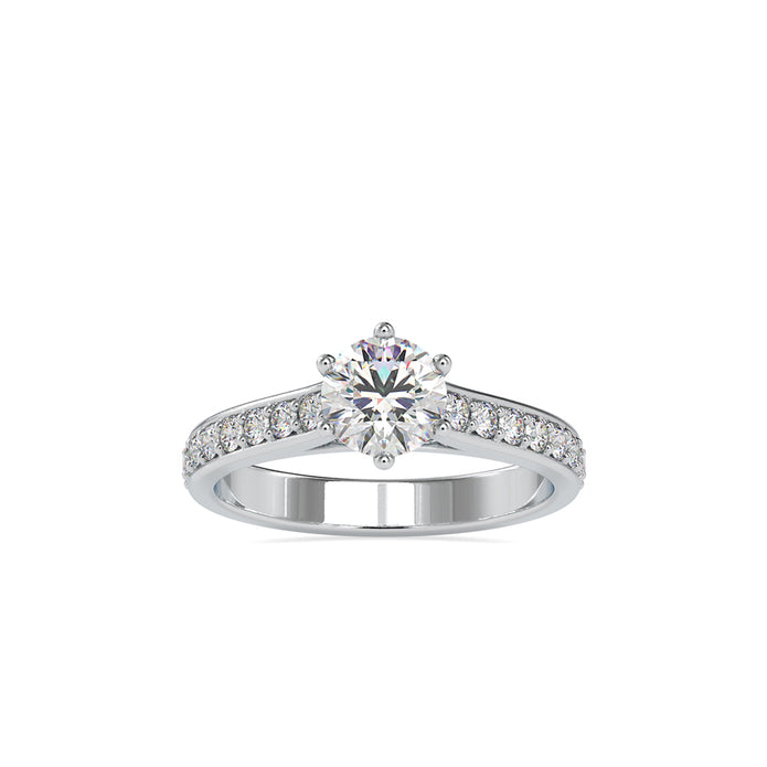1.26Ct Round Solitaire Lab-Grown Diamond Gold Ring