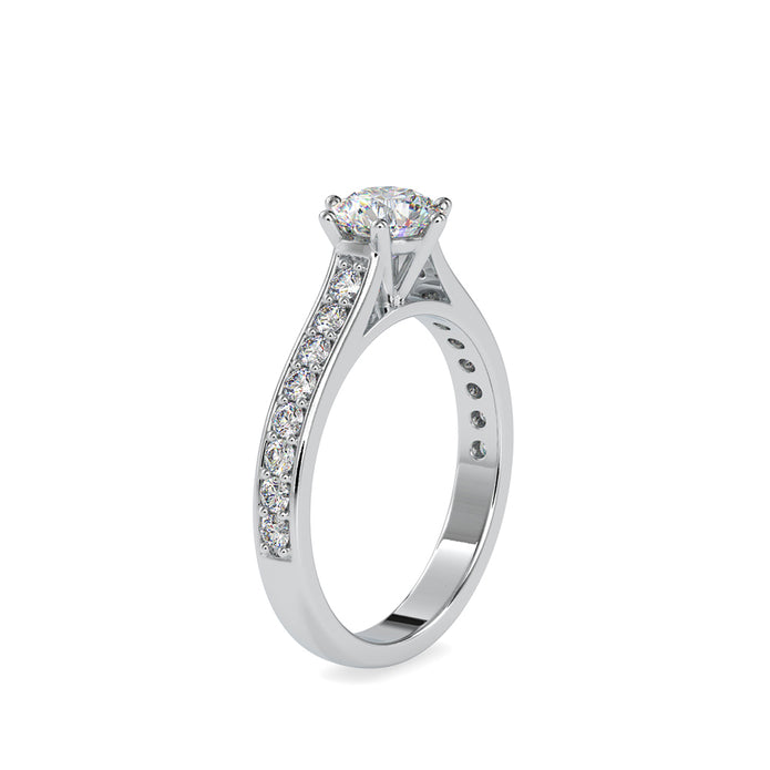 1.26Ct Round Solitaire Lab-Grown Diamond Gold Ring