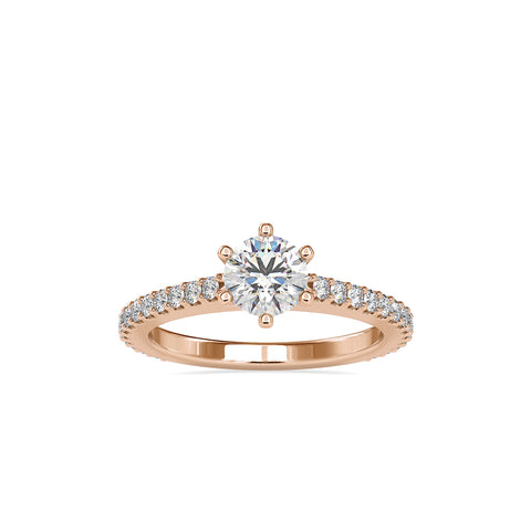 1.20Ct Round Solitaire Lab-Grown Diamond Gold Ring