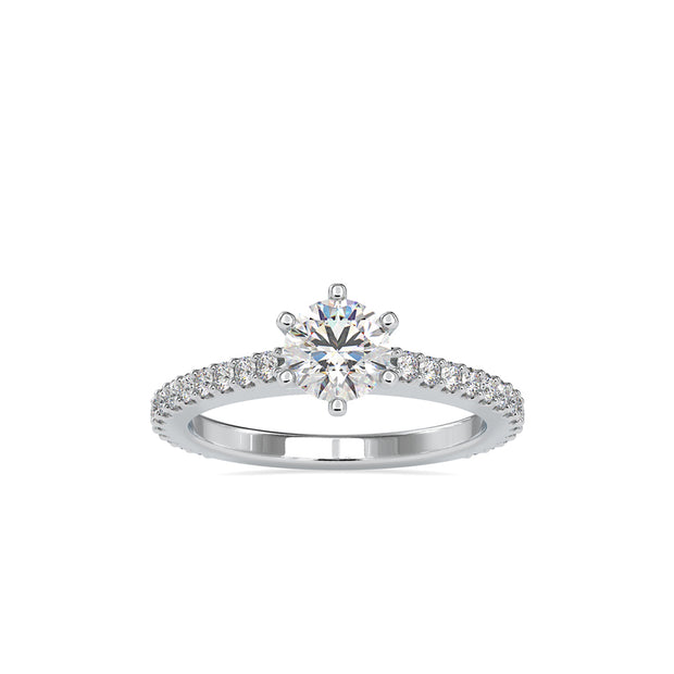 1.20Ct Round Solitaire Lab-Grown Diamond Gold Ring