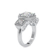 5.23Ct Princess Halo Lab-Grown Diamond Gold Ring