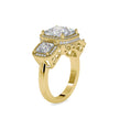 5.23Ct Princess Halo Lab-Grown Diamond Gold Ring