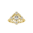 0.60Ct Princess Bezel Set Lab-Grown Diamond Gold Ring