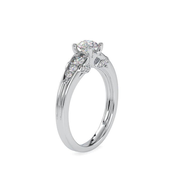 0.76Ct Round Solitaire Lab-Grown Diamond Gold Ring