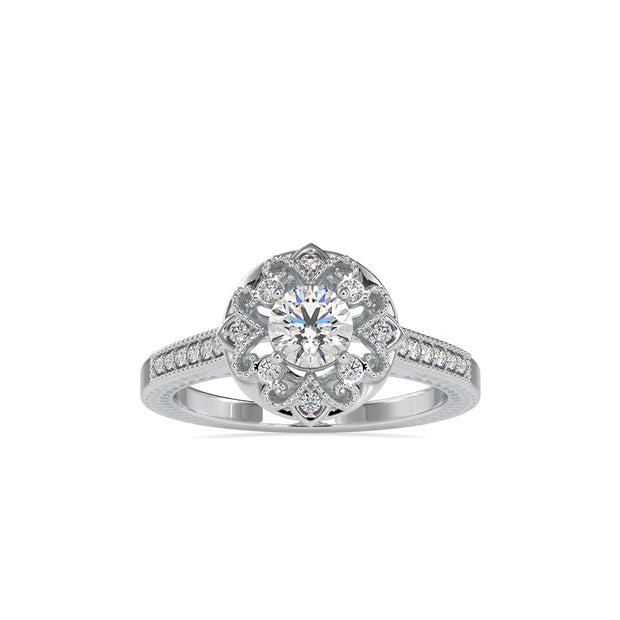 0.69Ct Round Prong Lab-Grown Diamond Gold Ring