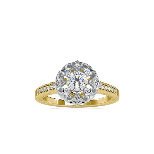 0.69Ct Round Prong Lab-Grown Diamond Gold Ring