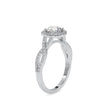1.18Ct Round Halo Infinity Lab-Grown Diamond Gold Ring