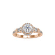 1.48Ct Round Prong Halo Lab-Grown Diamond Gold Ring
