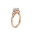 1.48Ct Round Prong Halo Lab-Grown Diamond Gold Ring