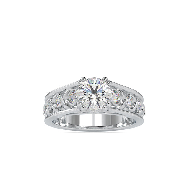 1.43Ct Round Prong Lab-Grown Diamond Gold Ring