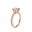 2.82Ct Cushion Solitaire Lab-Grown Diamond Gold Ring