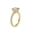 2.82Ct Cushion Solitaire Lab-Grown Diamond Gold Ring