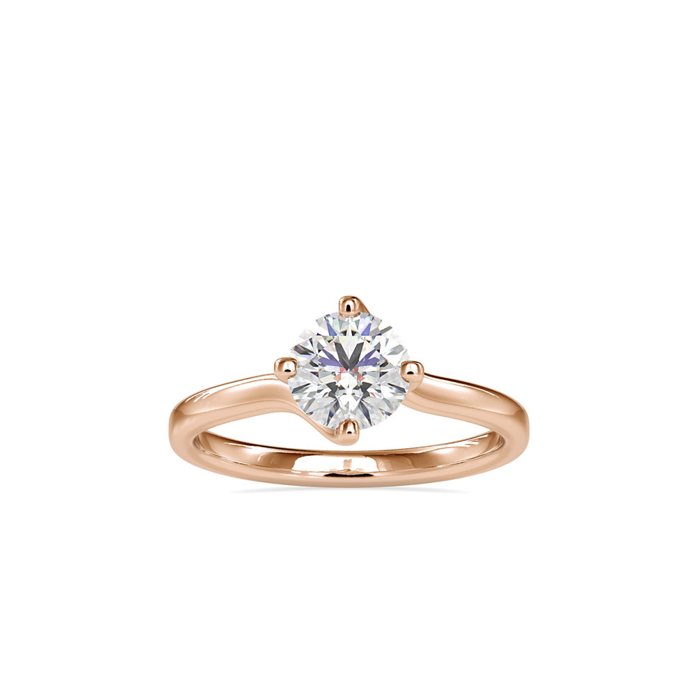 1.16Ct Round Solitaire Lab-Grown Diamond Gold Ring