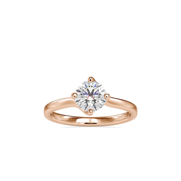 1.16Ct Round Solitaire Lab-Grown Diamond Gold Ring
