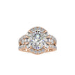 6.43Ct Oval Halo Lab-Grown Diamond Gold Ring