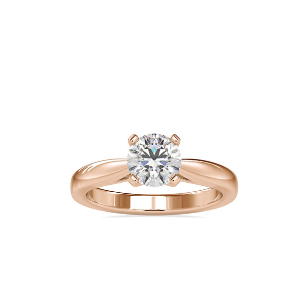 1.14Ct Round Solitaire Lab-Grown Diamond Gold Ring
