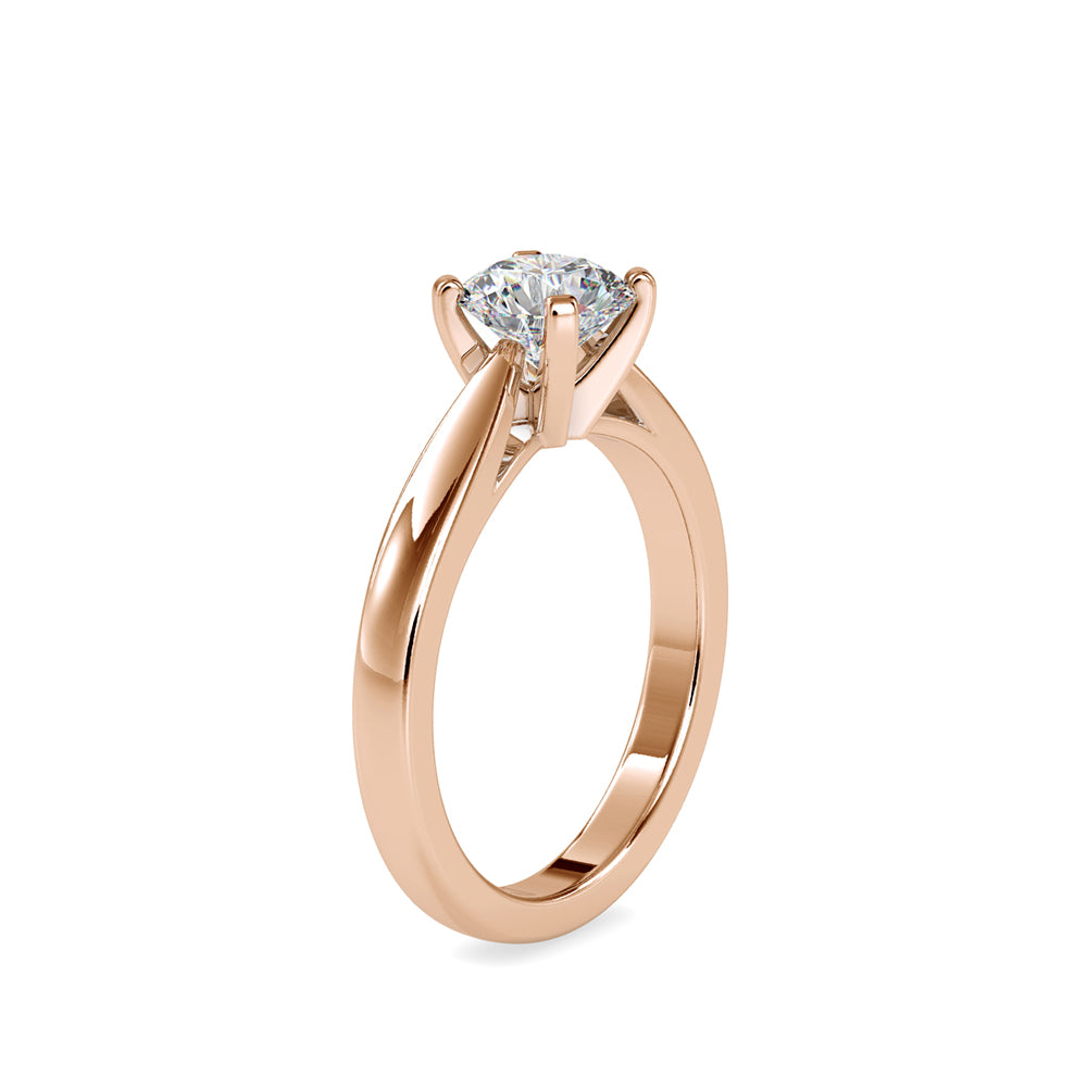 1.14Ct Round Solitaire Lab-Grown Diamond Gold Ring
