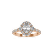 1.71Ct Oval Halo Lab-Grown Diamond Gold Ring