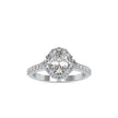 1.71Ct Oval Halo Lab-Grown Diamond Gold Ring