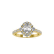 1.71Ct Oval Halo Lab-Grown Diamond Gold Ring