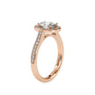 1.35Ct Oval Halo Lab-Grown Diamond Gold Ring