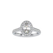 1.35Ct Oval Halo Lab-Grown Diamond Gold Ring